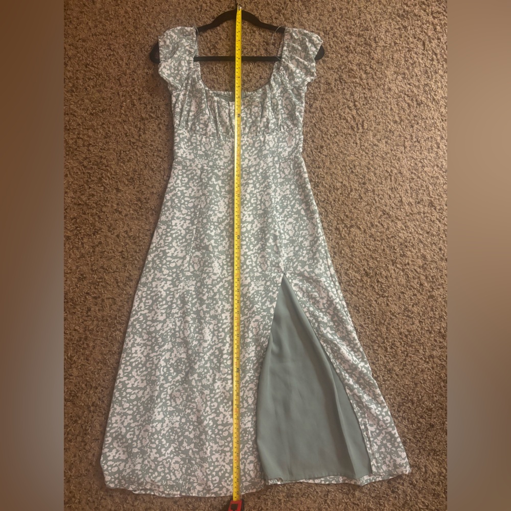 Abercrombie & Fitch Sage and White Patterned Dress NWT - Picture 4 of 5